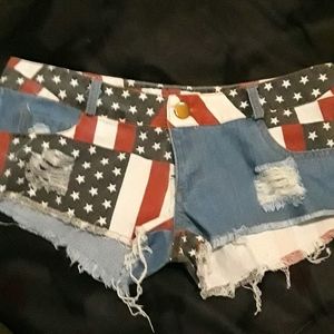 Patriotic booty shorts
